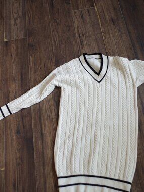 Ladies Stripped White Boat Sweater